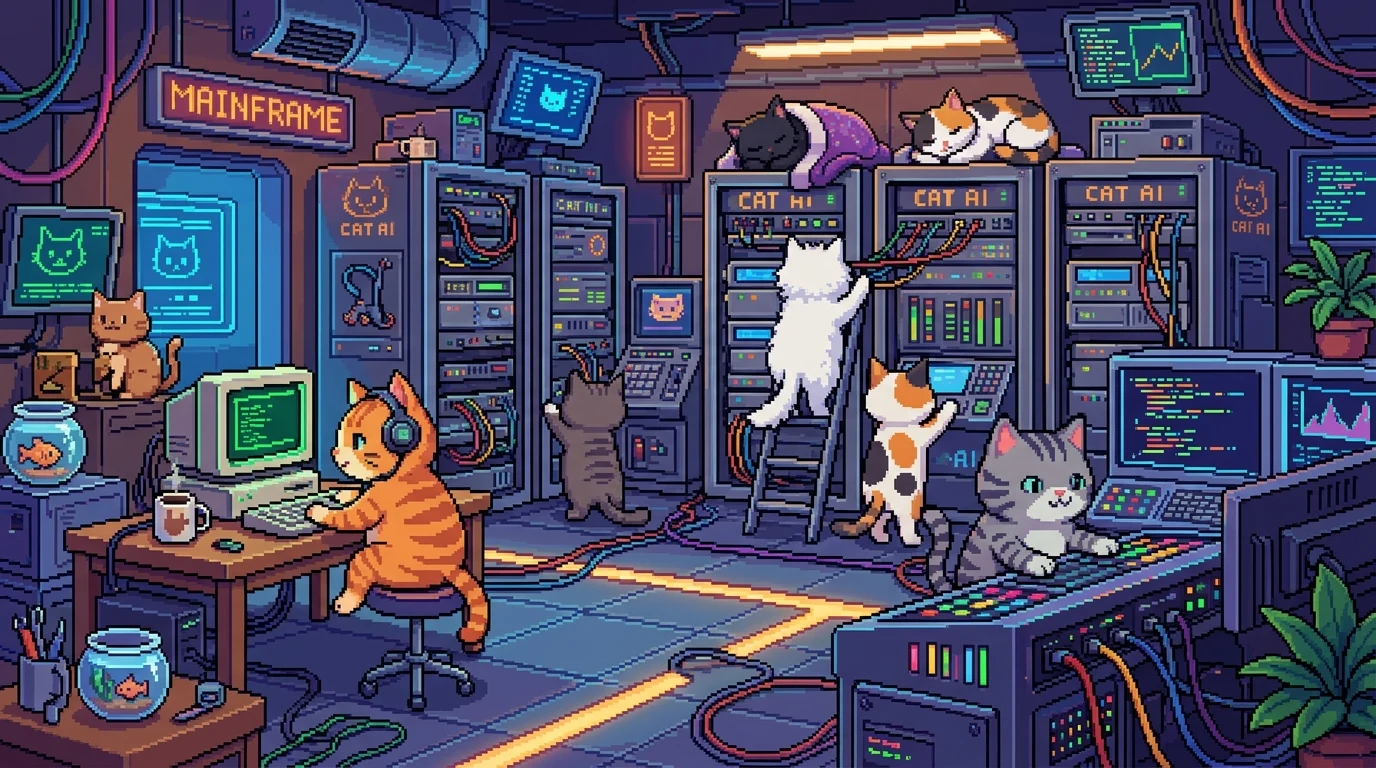 Pixel Cats Server Room
